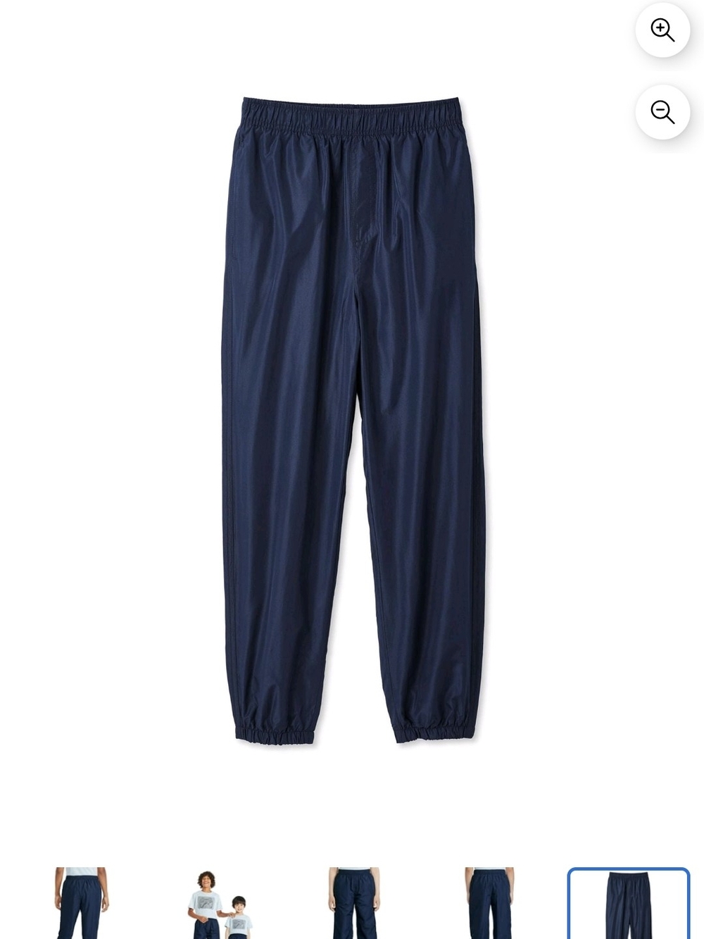 Boys Navy Elastic-Waist Splash Pants